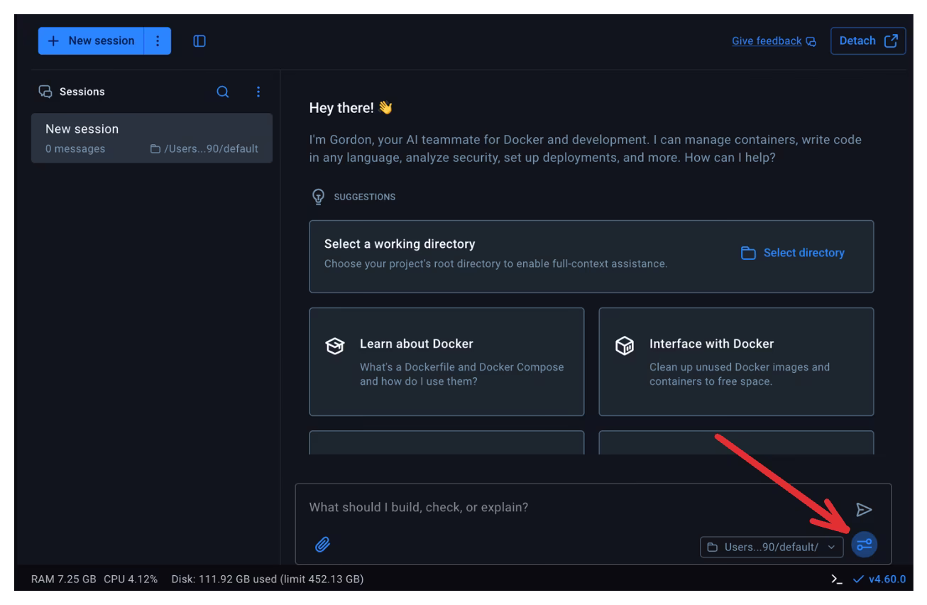 Session settings icon