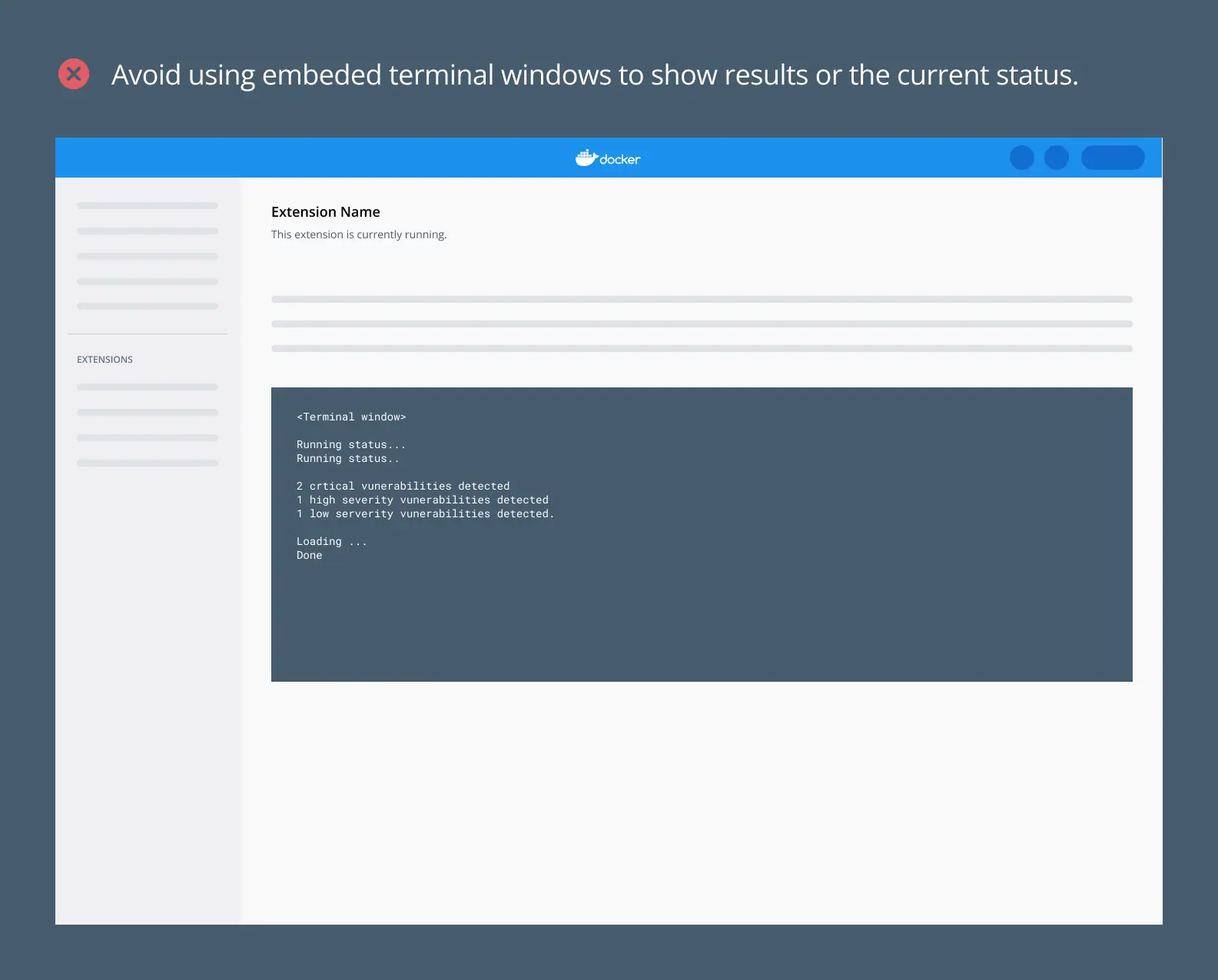 Terminal window used incorrectly