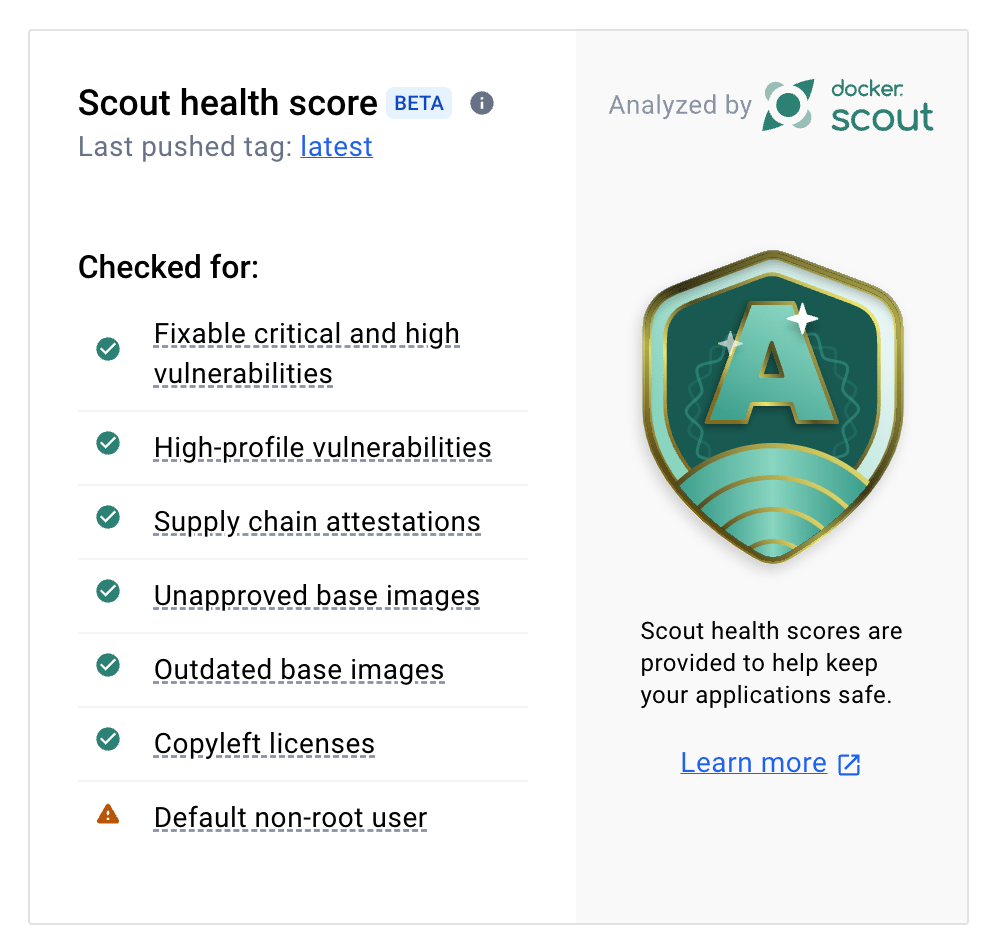 Scout &quot;A&quot; health score